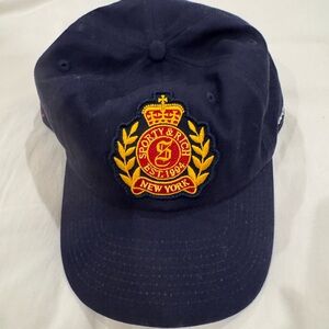 Sporty & Rich Navy Cap with Crest Embroidery